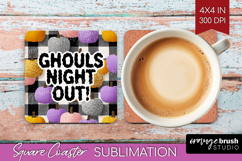 Sarcastic Quote Square Coaster - Halloween Coaster PNG Product Image 1