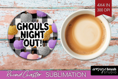 Sarcastic Quote Round Coaster - Halloween Coaster PNG Product Image 1
