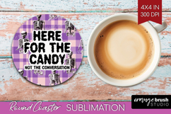Sarcastic Quote Round Coaster - Halloween Coaster PNG Product Image 1