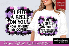 Sarcastic Quote Square Tshirt Background - Halloween PNG Product Image 1