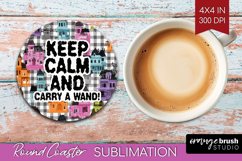 Sarcastic Quote Round Coaster - Halloween Coaster PNG Product Image 1