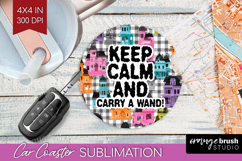 Sarcastic Quote Car Coaster - Halloween Coaster PNG Product Image 1