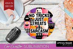 Sarcastic Quote Car Coaster - Halloween Coaster PNG Product Image 1