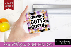 Sarcastic Quote Magnet Sublimation - Halloween Square Magnet Product Image 1