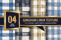 Gingham Linen Texture Digital Paper Product Image 1