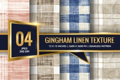 Gingham Linen Texture Digital Paper Product Image 1