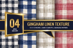 Gingham Linen Texture Digital Paper Product Image 1