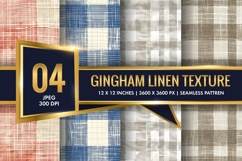 Gingham Linen Texture Digital Paper Product Image 1
