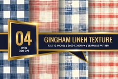 Gingham Linen Texture Digital Paper Product Image 1