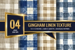 Gingham Linen Texture Digital Paper Product Image 1