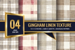 Gingham Linen Texture Digital Paper Product Image 1