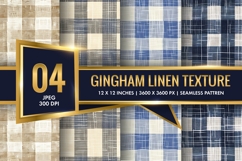 Gingham Linen Texture Digital Paper Product Image 1