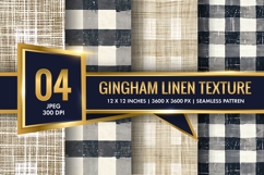 Gingham Linen Texture Digital Paper Product Image 1