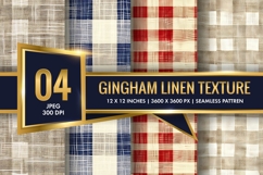 Gingham Linen Texture Digital Paper Product Image 1