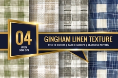Gingham Linen Texture Digital Paper Product Image 1