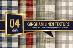 Gingham Linen Texture Digital Paper Product Image 1