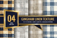 Gingham Linen Texture Digital Paper Product Image 1