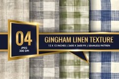 Gingham Linen Texture Digital Paper Product Image 1