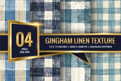 Gingham Linen Texture Digital Paper Product Image 1