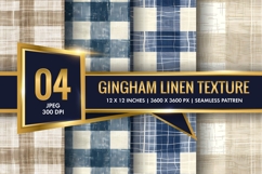 Gingham Linen Texture Digital Paper Product Image 1