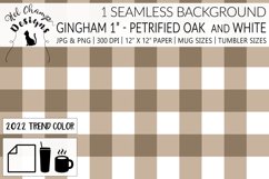 Gingham Petrified Oak brown with white scrapbooking vichy papers design