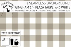 Gingham Plaza Taupe with white scrapbooking vichy papers design