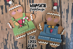 Gingerbread Couple Ornaments Laser SVG Product Image 1
