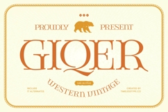 Giqer - Western Vintage Serif Font Product Image 1
