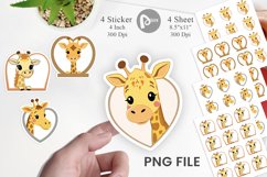 Sticker Heart Giraffe Product Image 1