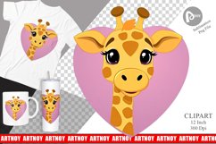 Clipart Heart Giraffe Product Image 1