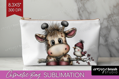 Giraffe Valentine Cosmetic Bag Whimsical Animal Makeup Bag Product Image 1