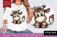 Giraffe Valentine Round Tshirt Background Whimsical Animal Product Image 1