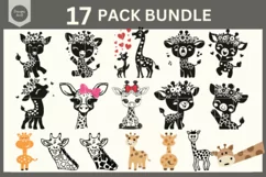 Giraffe SVG, Baby Giraffe svg, Mom and Baby Giraffe Clipart Product Image 5