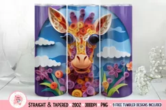 Giraffe Tumbler Wrap, 20 oz tumbler wrap, Giraffe Tumbler Wrap, Giraffe Png