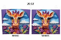 Giraffe Tumbler Wrap, 20 oz tumbler wrap, Giraffe Tumbler Wrap, Giraffe Png