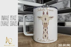 Inhale Peace Exhale Chaos| Zen Giraffe Tumbler And Mug Set Product Image 3