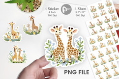 Giraffe Embroidery Sticker Product Image 1
