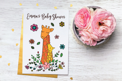 Hand drawn Giraffes Mom &amp; Baby | Animal Nursery | Love Product Image 5