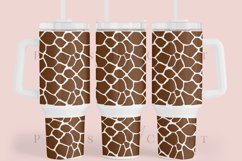 giraffe pattern 40oz quencher tumbler sublimation full wrap high resolution transparant background