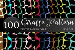 100 Giraffe Pattern Digital Papers Bundle Product Image 1