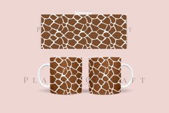 giraffe print animal print coffee mug glass wrap svg 11oz 15oz mug svg presized for 11oz 15oz glass ready to cut and sublimation files