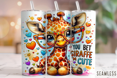 Giraffe Tumbler Wrap, Kids Tumbler, You Bet Giraffe I&#039;m Cute Product Image 1