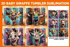 3D Giraffe with Flowers 20 oz Tumbler Wrap, Skinny Tumbler, Giraffe Tumbler, Giraffe 20oz Sublimation Bundle, Giraffe Sublimation Wraps, Sublimation Bundle, Instant Download, Giraffe Tumbler PNG, Digital Paper