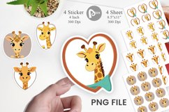 Sticker Heart Giraffe Product Image 1