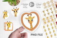 Sticker Heart Giraffe Product Image 1