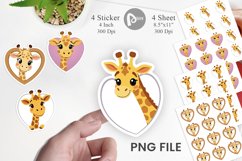 Sticker Heart Giraffe Product Image 1
