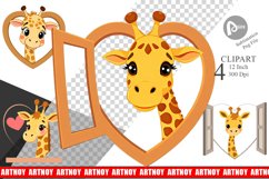 Clipart Heart Giraffe Product Image 1