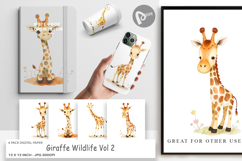 Digital Paper Giraffe Wildlife Product Image 1