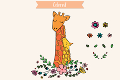 Hand drawn Giraffes Mom &amp; Baby | Animal Nursery | Love Product Image 3