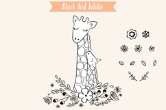 Hand drawn Giraffes Mom &amp; Baby | Animal Nursery | Love Product Image 4